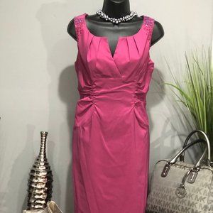 ROSE PINK SLEEVELESS CASUAL DRESS